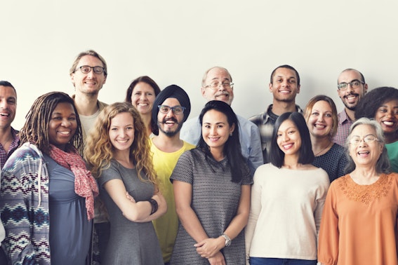 Group of diverse adults of various age groups